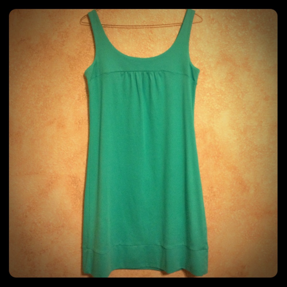 New York & Company aqua cotton sleeveless dress